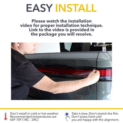 Tail Lights Clear PPF / Tinted PPF | Smokey Tail Lamp Covers for Rivian R1S & R1T 2021-2026