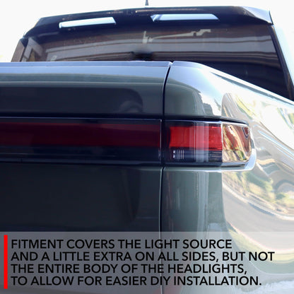 Tail Lights Clear PPF / Tinted PPF | Smokey Tail Lamp Covers for Rivian R1S & R1T 2021-2026