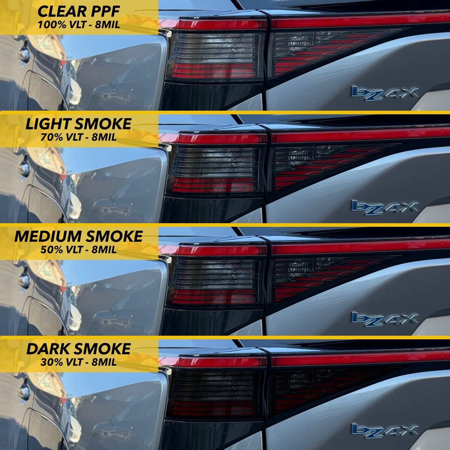 Tail Lights Smoke Tint PPF | Toyota bZ4X 2024-2025