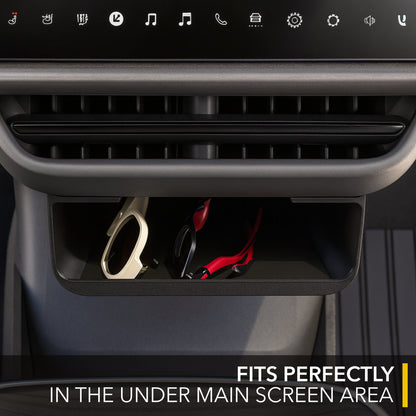 Under Screen Tray | Glovebox Style Organizer for Rivian R1S & Rivian R1T