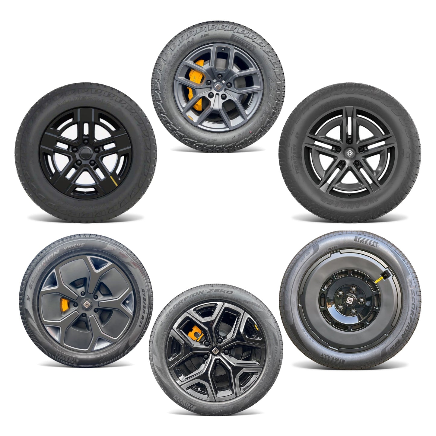 Wheels Vinyl Covers | Spokes Color Wrap Chrome Delete for Rivian R1T & Rivian R1S