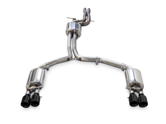 AWE Tuning Touring Edition Exhaust for Audi C7 A7 3.0T - Quad Outlet, Diamond Black Tips 3015-43078