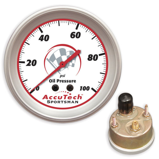 Longacre AccuTech Sportsman 2015 Weather Resistant Oil Pressure Gauge 52-46514
