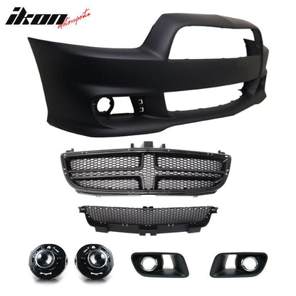 2011-2014Â Dodge Charger SRT OE Black Front Bumper Conversion Cover PP