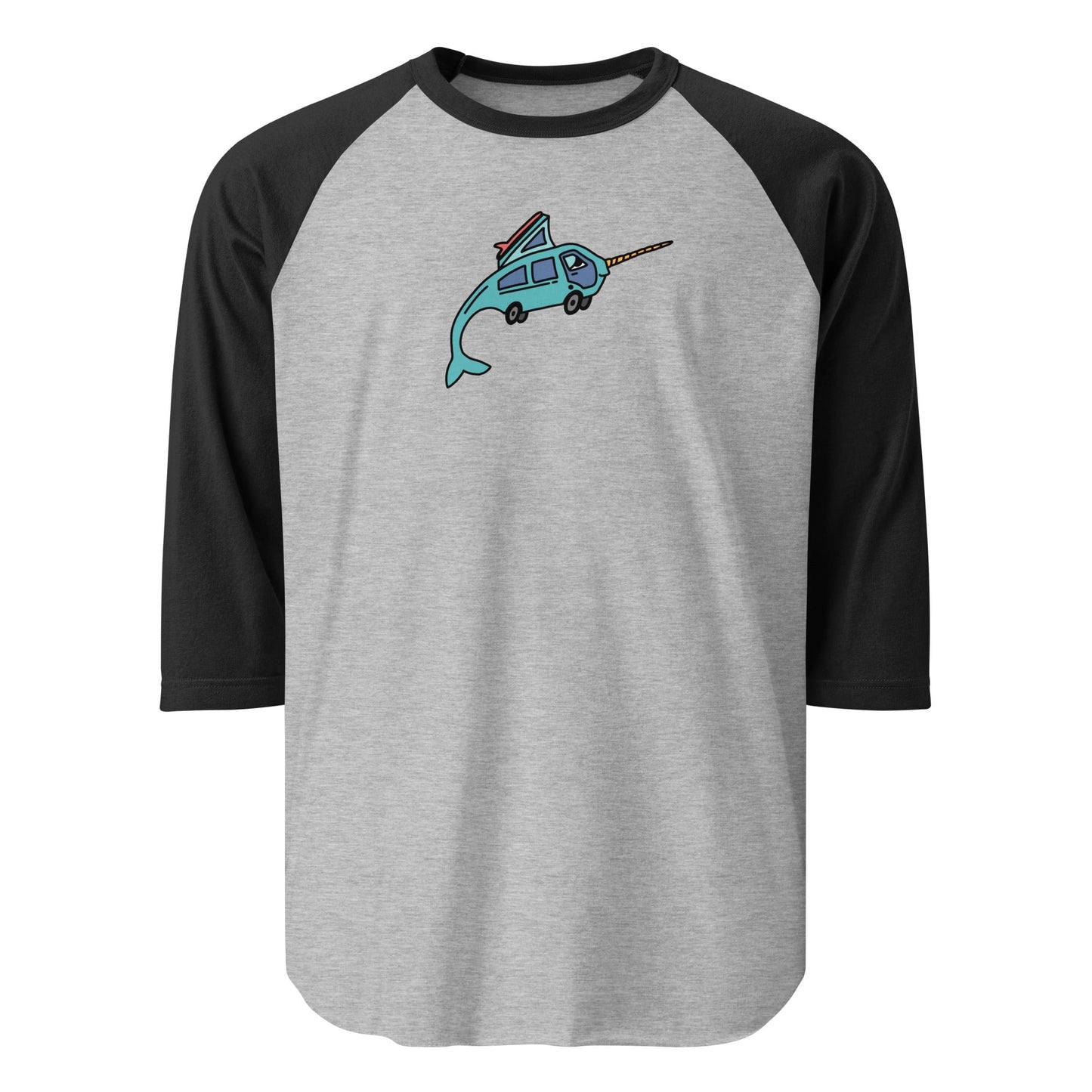 Narwhal Ned Raglan Baseball T-Shirt