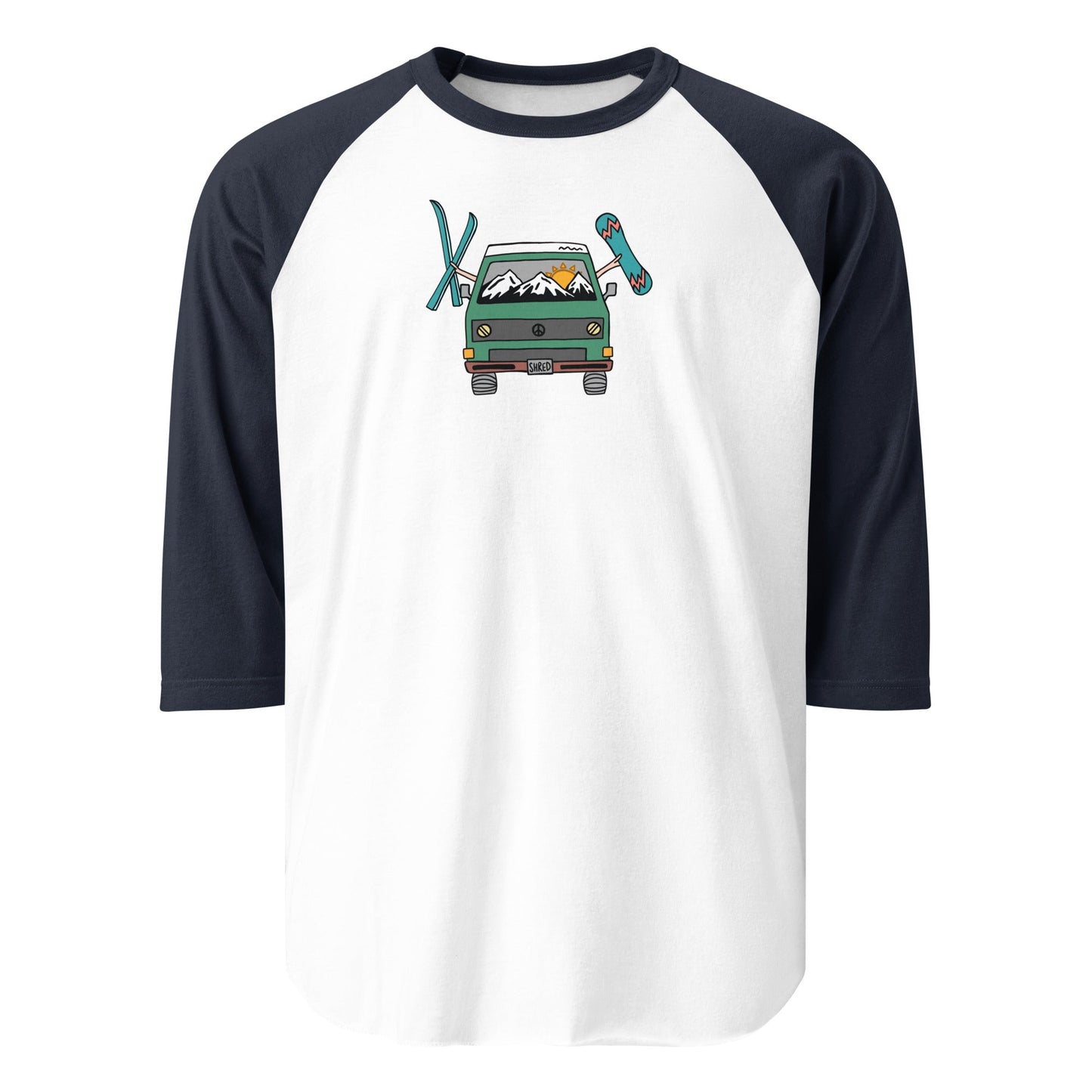Shred Van Raglan Baseball T-Shirt