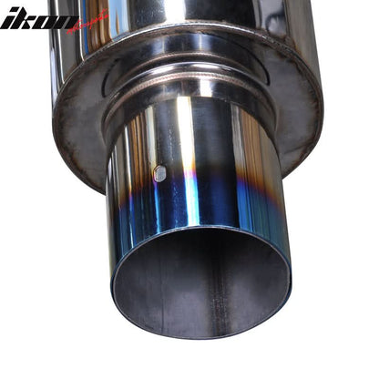 Universal Fitment 4'' N1 Style Rear Muffler Exhaust Tip Titanium Burnt