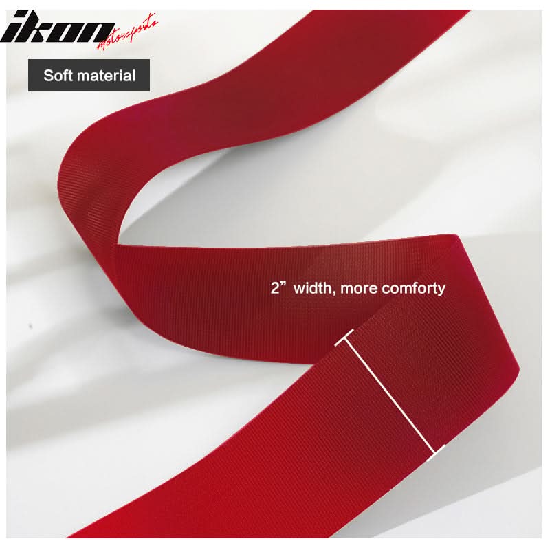 Universal 4 Point Buckle Red Racing Harness Racing Seat Belt Nylon