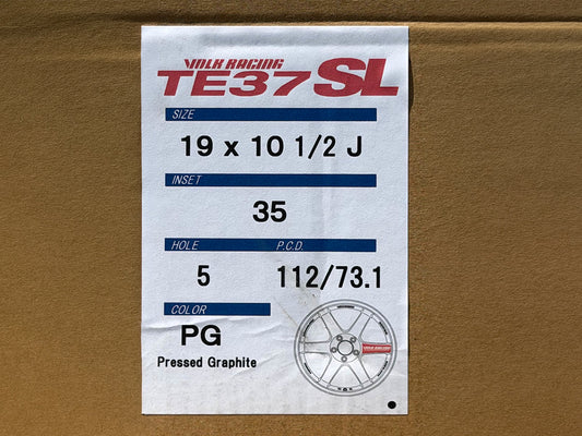 Volk Racing TE37SL 19x9.5 +22 / 19x10.5 +35 5x112 Pressed Graphite - A90 Supra / BMW G2x (Set of 4)