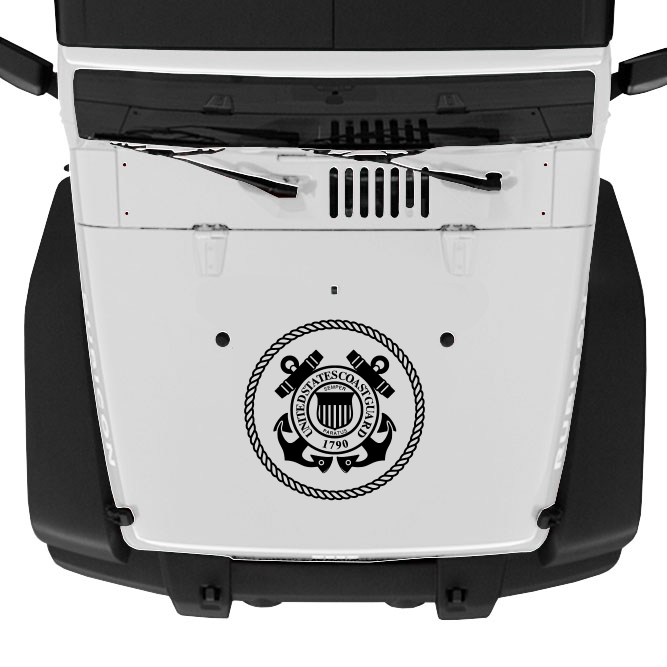 US Coast Guard Emblem Hood Graphic