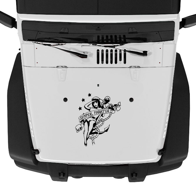 US Coast Guard Vintage Pin Up Hood Graphic