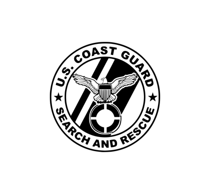 US Coast Guard Search and Rescue Hood Graphic