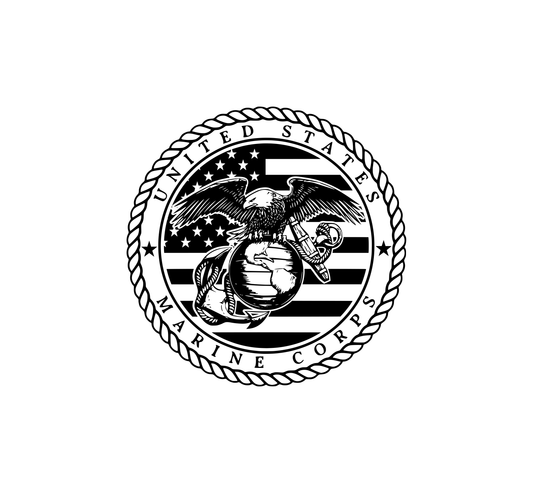 US Marines (USMC) Emblem Hood Graphic