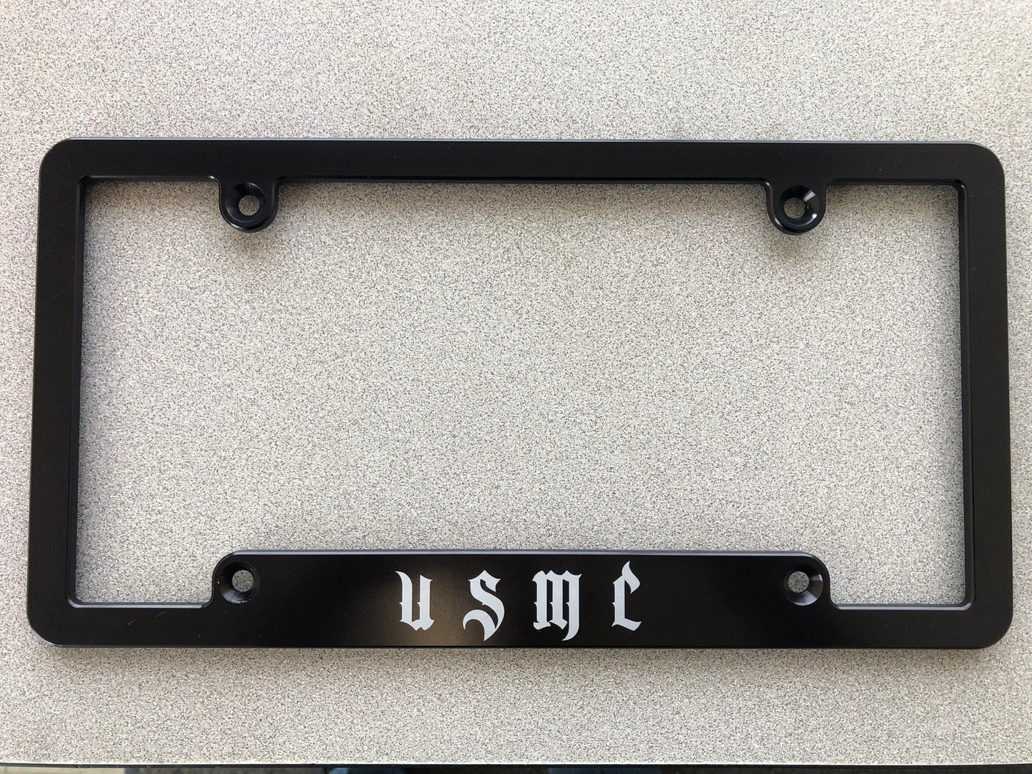 USMC Billet Aluminum License Plate Frame