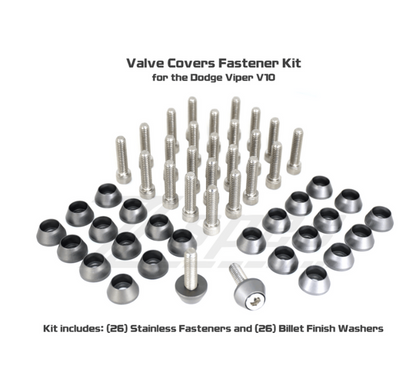 ZSPEC Valve Covers Fastener Kit for 2003-2006 Dodge Viper V10, Stainless & Billet