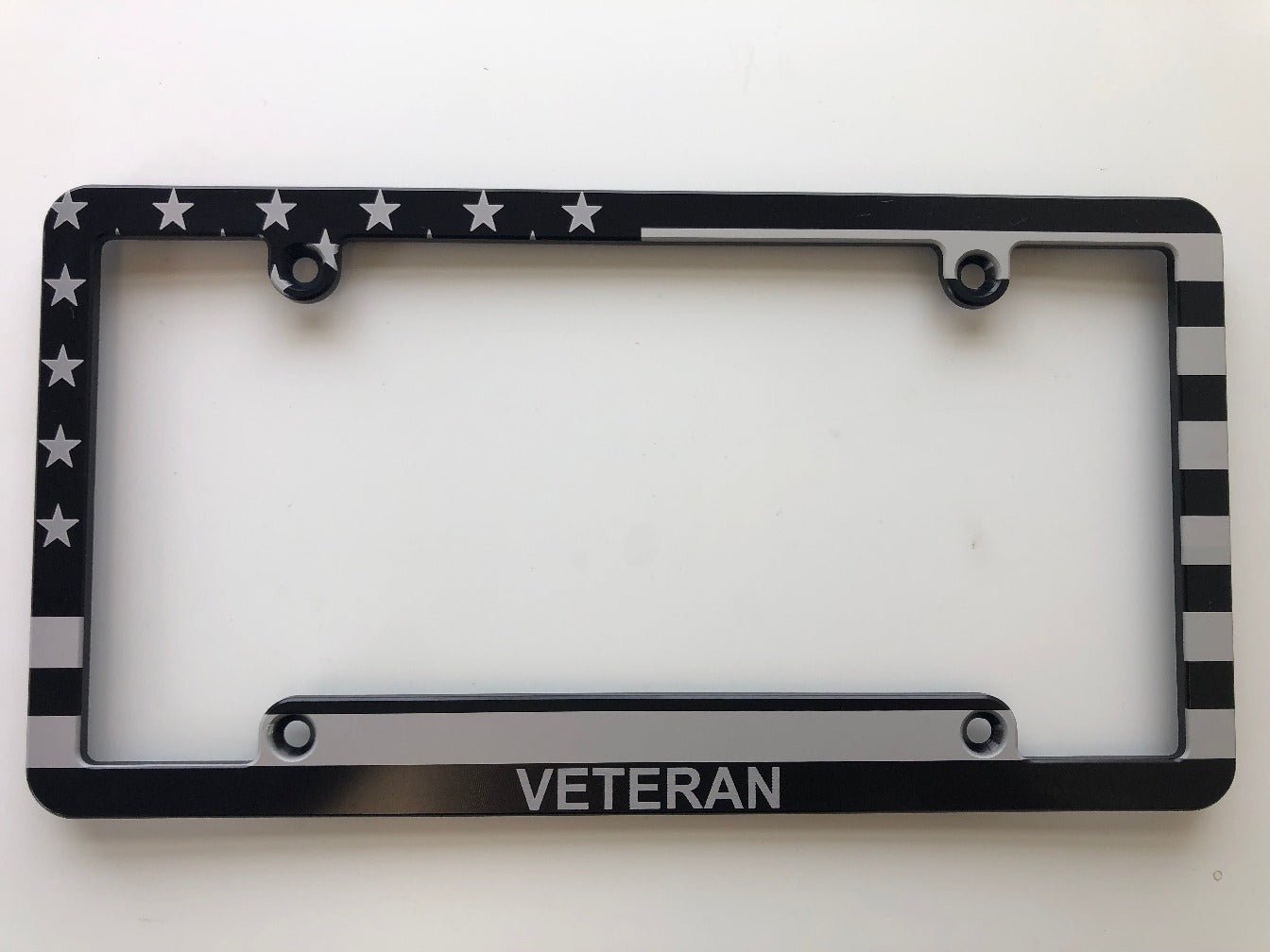 Veteran American Flag Billet License Plate Frame