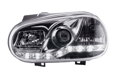 Volkswagen Golf 4 Chrome LED Headlights with Daytime Running Lights (1997 - 2003)