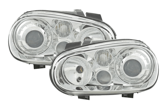 Volkswagen Golf 4 Type 1J Chrome Headlight Set (1998-2003)