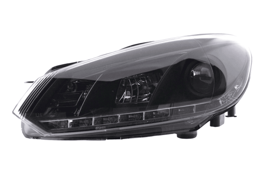 Volkswagen Golf 6 Black LED Headlights with Daytime Running Lights (2008-2014)