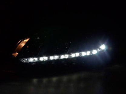 Volkswagen Golf 6 Black LED Headlights with Daytime Running Lights (2008-2014)