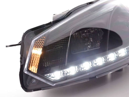 Volkswagen Golf 6 Black LED Headlights with Daytime Running Lights (2008-2014)