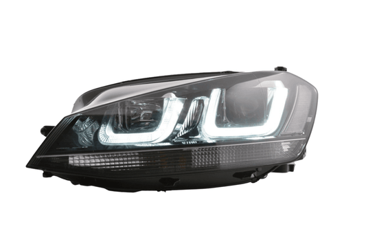 Volkswagen Golf Mk7 Black LED Headlights - R Style Black (12-17)