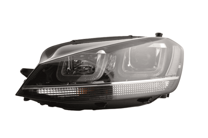 Volkswagen Golf Mk7 Black LED Headlights - R Style Chrome (12-17)
