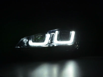 Volkswagen Golf Mk7 Black LED Headlights - R Style Chrome (12-17)