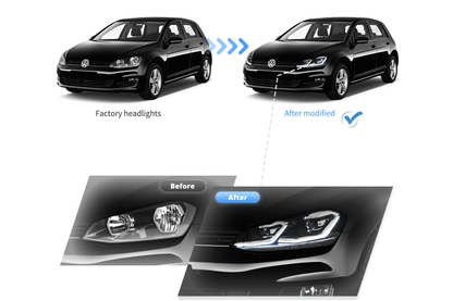 Volkswagen Golf MK7 - OEM Style Facelift Style - Projector Headlight (2012 - 2017)