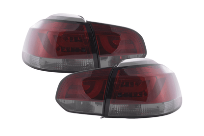 VW Golf Mk6 GTI LED Bar Red/Smoked Tail Lights V1 LED Indicators (2008-2014)