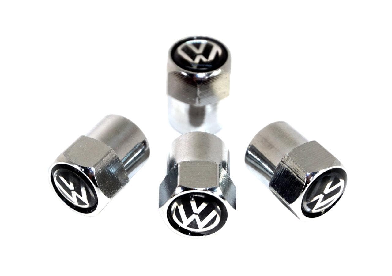 Chrome Valve Stem Tire Caps, Style: VW