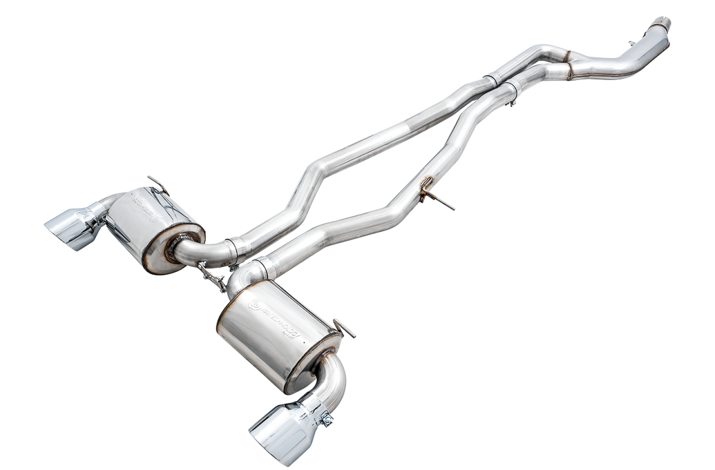 AWE Tuning Non-Resonated Touring Edition Exhaust for A90 Supra - 5" Chrome Silver Tips 3020-32058