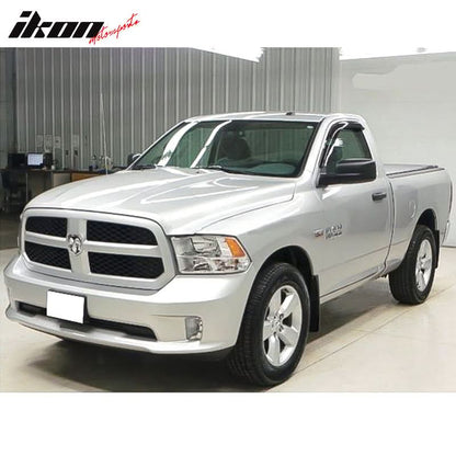 2009-2024 Dodge Ram Slim Style Smoke Tinted Window Visors Acrylic 2PC