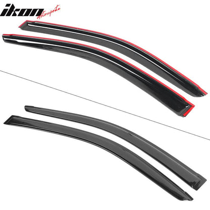 2011-2016 Honda CR-Z Acrylic 4PC Window Visors Tape On Rain Guard