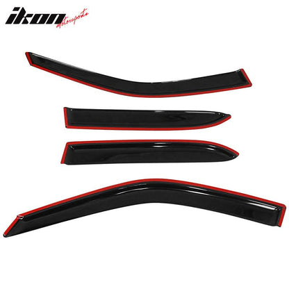 1998-2002 Toyota Corolla Sedan Window Visor Slim Style Acrylic 4Pc Set