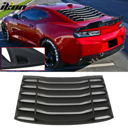 2016-2024 Chevy Camaro IKON Rear Window Louvers Cover Sun Shade ABS