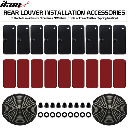 2016-2024 Chevy Camaro IKON Rear Window Louvers Cover Sun Shade ABS