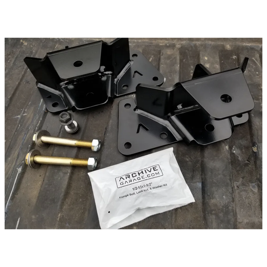 1972-1993 1st Gen Dodge Ram 64" ("63") Chevy Spring Swap Front-of-Rear Hangers Cummins W250 W150 W350