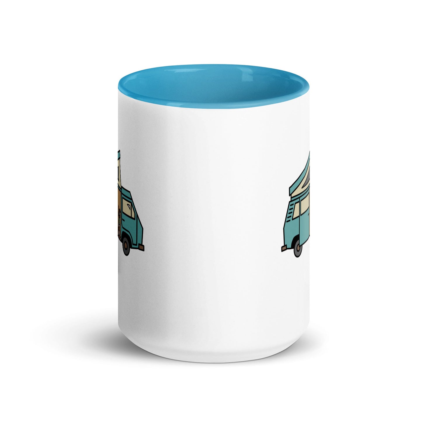 Dog in Van Mug with Color Inside