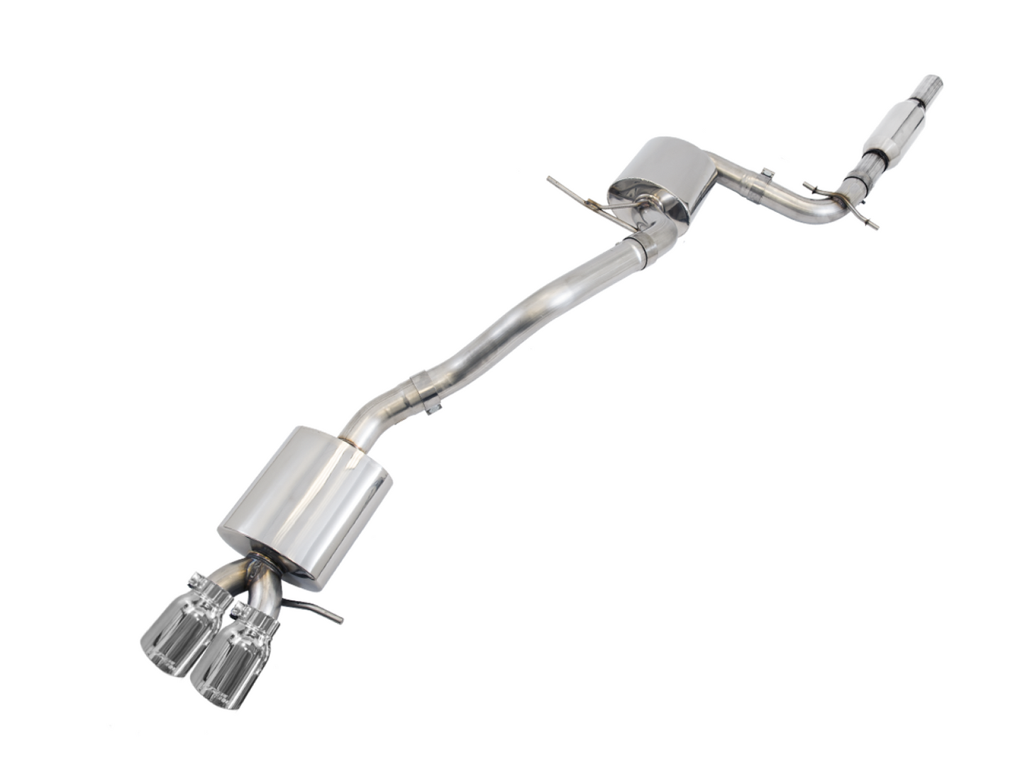 AWE Tuning Touring Edition Exhausts for MK5 Jetta, MK6 Sportwagen 2.5L - Polished Silver Tips 3015-22056