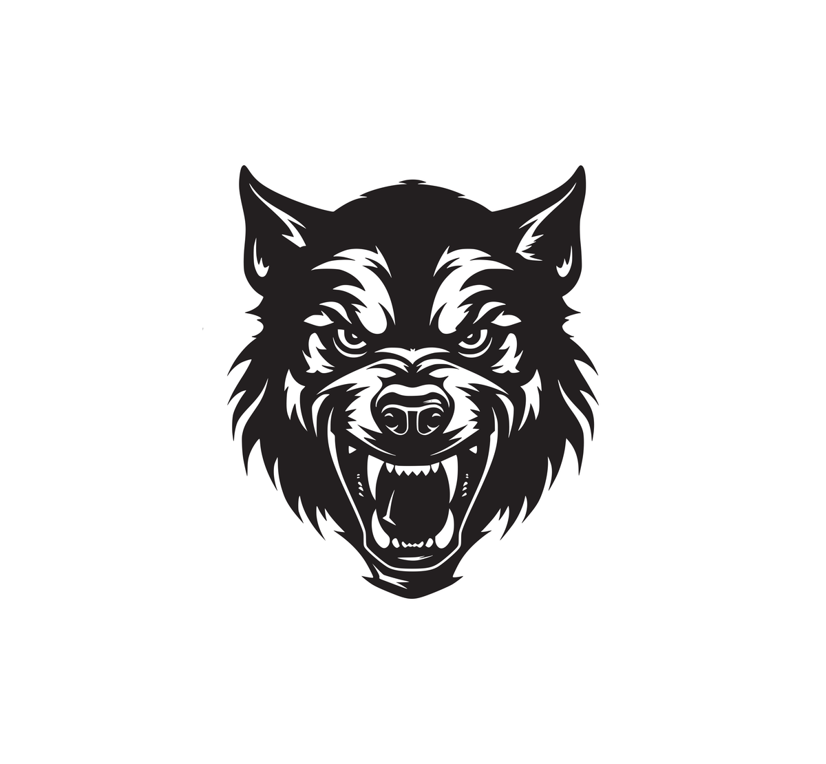 Wolf Scream Hood Graphic