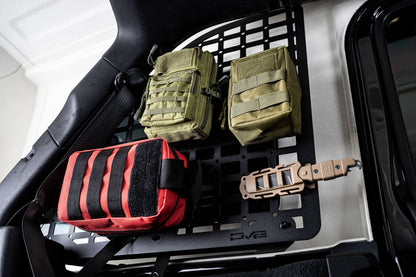 DV8 Offroad 2018-2023 Jeep Wrangler JL | Rear Window Molle Storage Panels MPJL-01