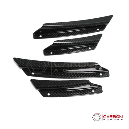 C8 Corvette Carbon Fiber Front Bumper Canards (4-Piece Set) | Aero Upgrade (2020–2027)