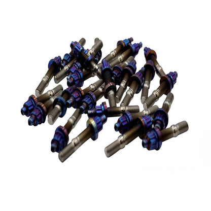 BLOX Racing XTREME Titanium Intake/Exhaust Manifold Studs - Raw and Burnt