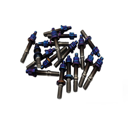 BLOX Racing XTREME Titanium Intake/Exhaust Manifold Studs - Raw and Burnt