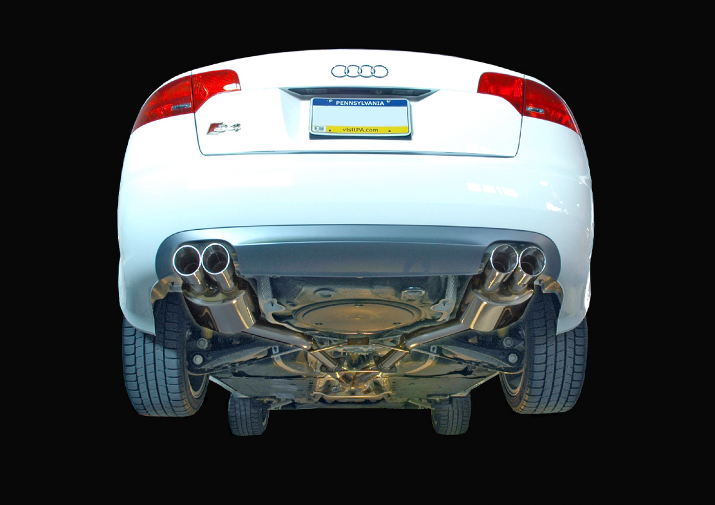 AWE Tuning Track Edition Exhaust for Audi B7 S4 - Polished Silver Tips 3020-42010