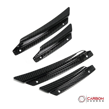 C8 Corvette Carbon Fiber Front Bumper Canards (4-Piece Set) | Aero Upgrade (2020–2027)