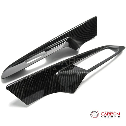 C8 Corvette Real Carbon Fiber Window Switch Trim Covers | Interior Overlay (2020–2026)