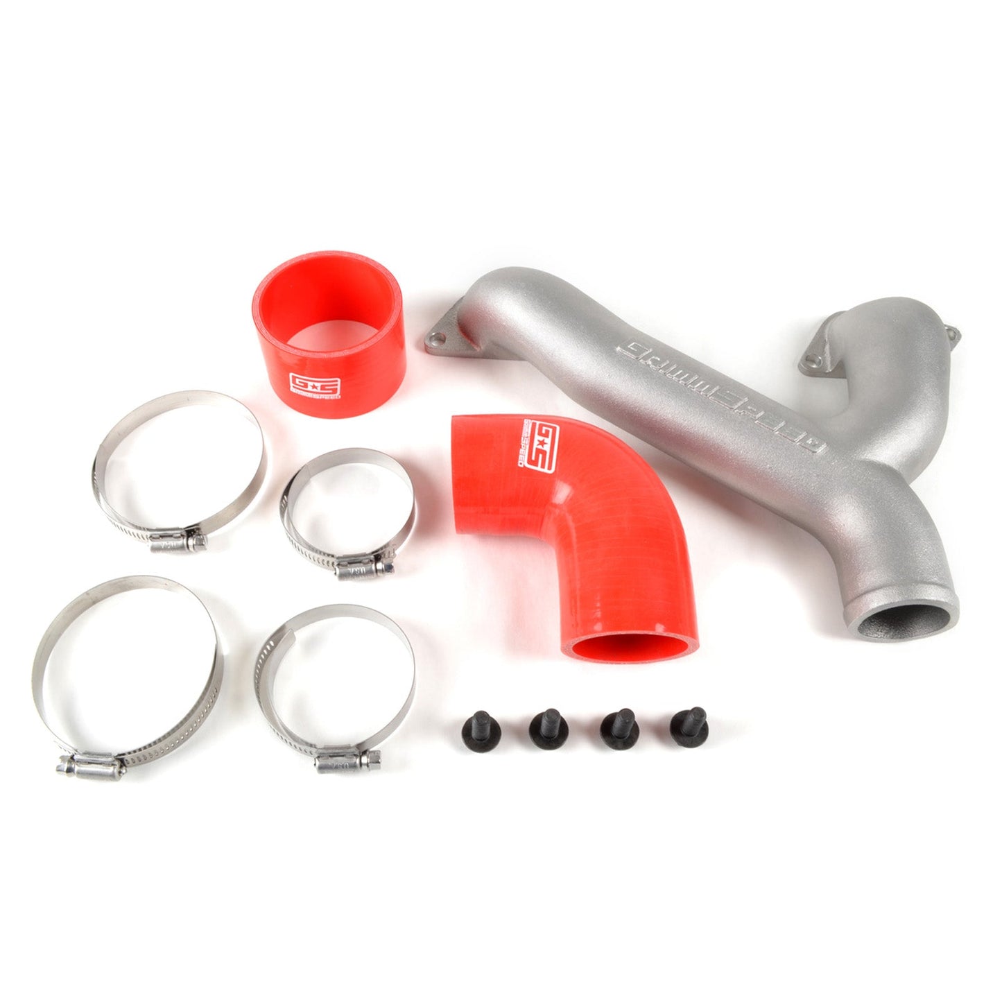 GrimmSpeed Top Mount Intercooler Aluminum Y-Pipe Kit - Red GRM090095