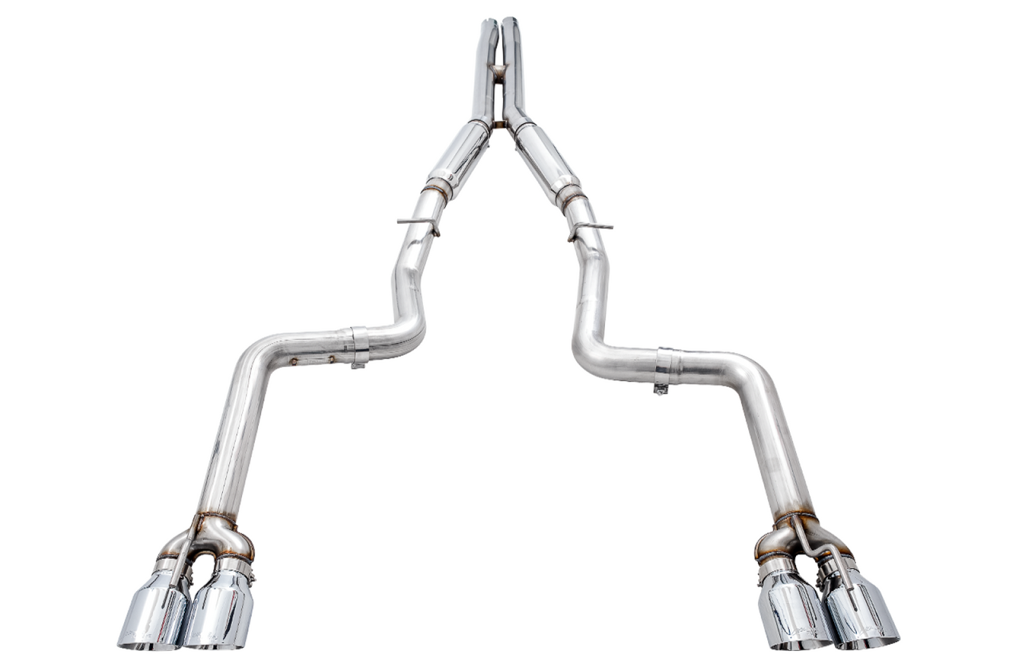 AWE Tuning Track Edition Exhaust for 15 Challenger 5.7 - Chrome Silver Quad Tips 3015-42144